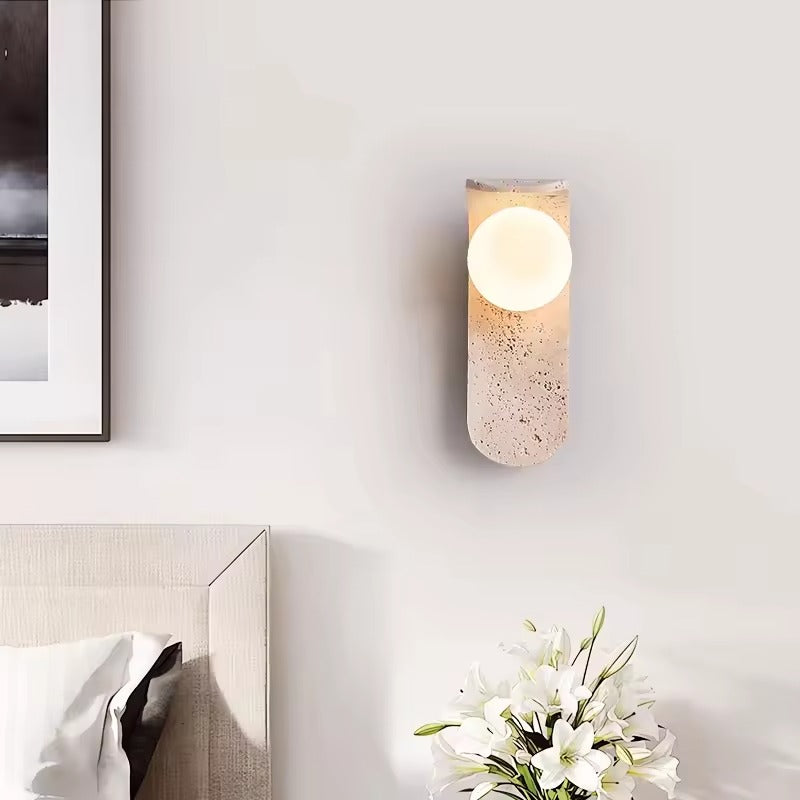 Lumo Marble Glass Globe Wall Sconce