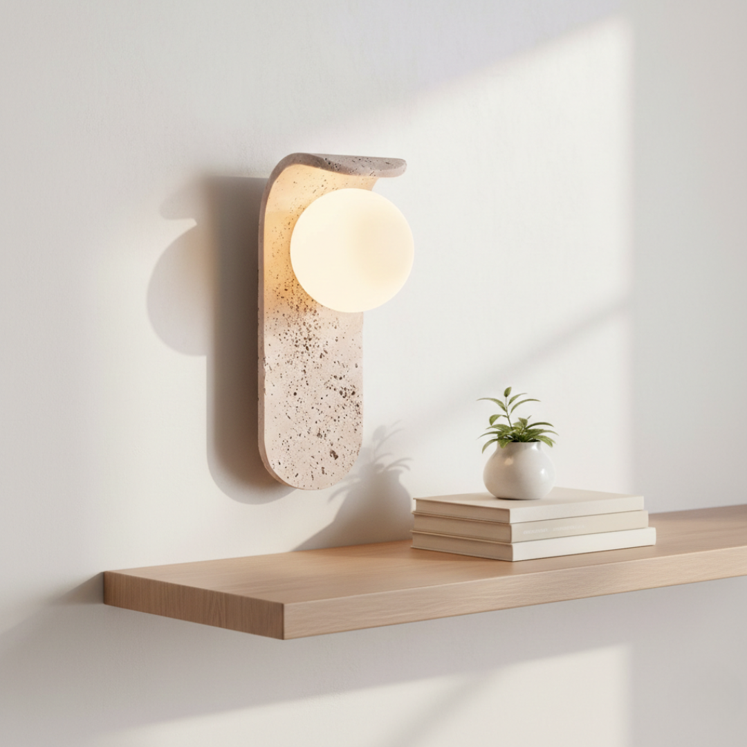 Lumo Marble Glass Globe Wall Sconce