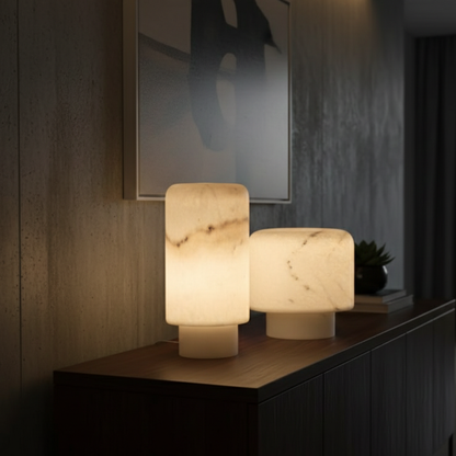 Luna Spanish Marble Table Lamp