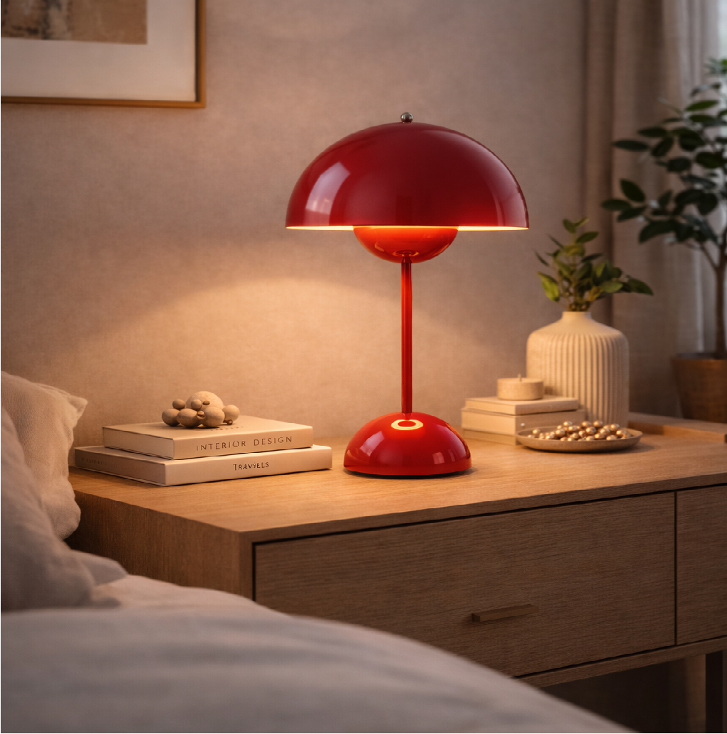 Lund Contemporary LED Mushroom Desk Lamp with Touch Control