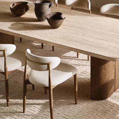 Lund Scandinavian Solid Wood Dining Chair with Armrest