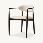Lund Scandinavian Solid Wood Dining Chair with Armrest