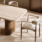 Lund Scandinavian Solid Wood Dining Chair with Armrest