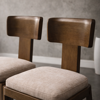 Lyon Beige Upholstered Dining Chair Set of 2