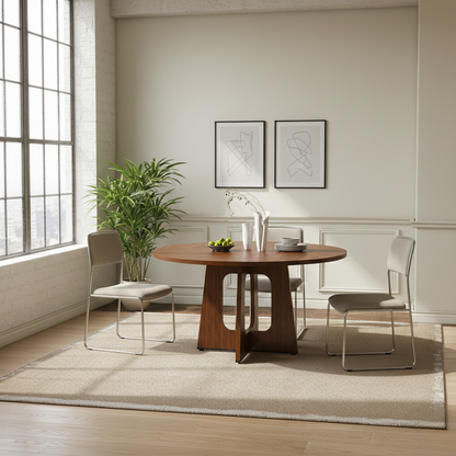 Marseille Modern Round Dining Table for Six