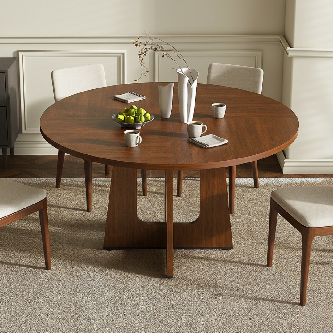 Marseille Modern Round Dining Table for Six