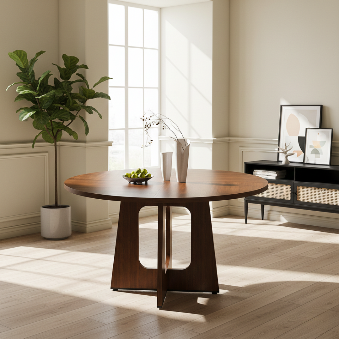 Marseille Modern Round Dining Table for Six