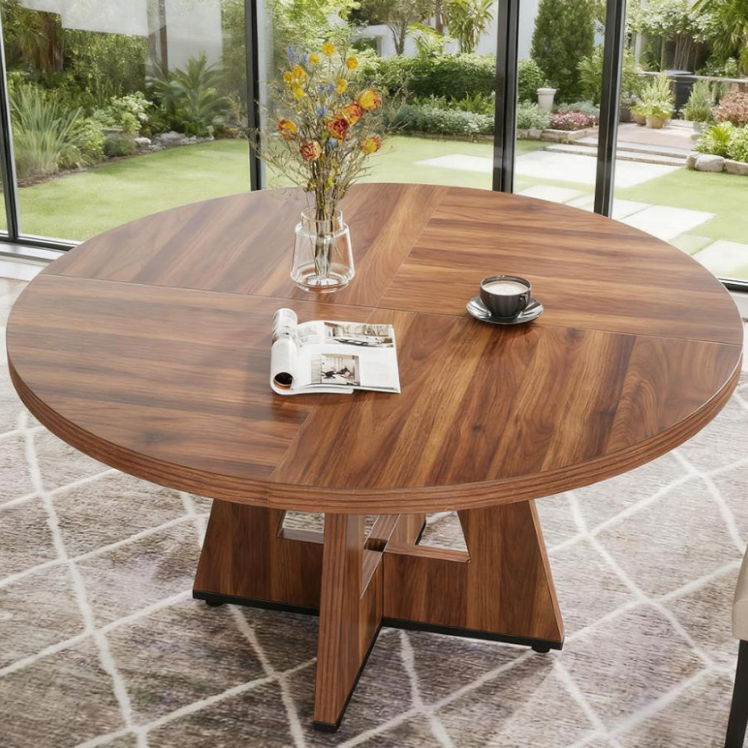Milan Round 47" Wood Dining Table