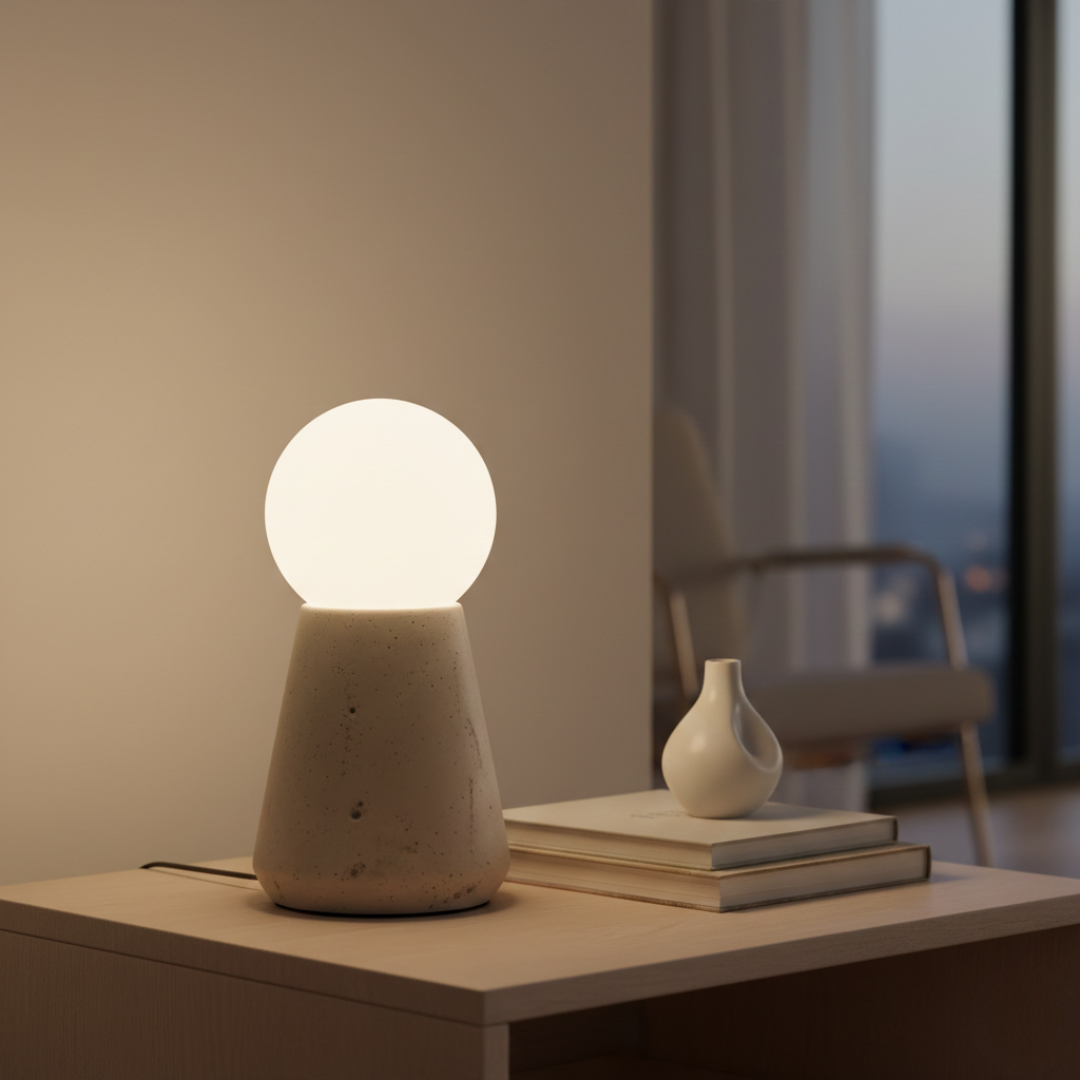 Modern Wabi-Sabi Bedside Lamp