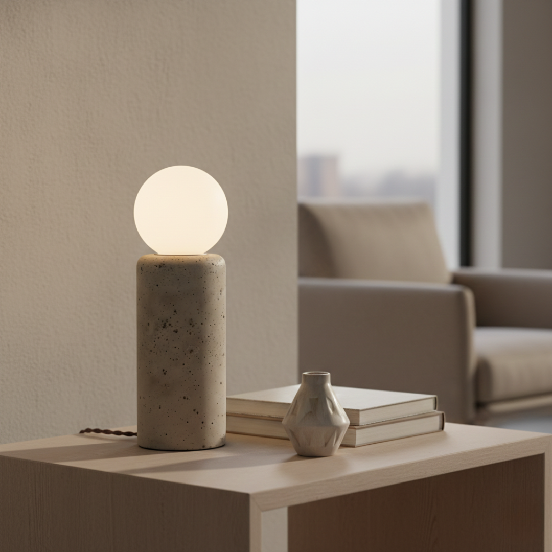 Modern Wabi-Sabi Bedside Lamp