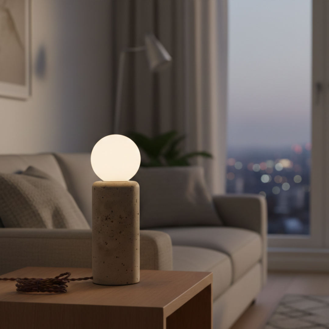 Modern Wabi-Sabi Bedside Lamp