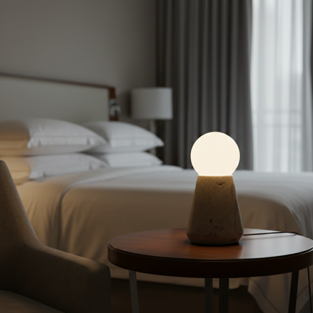 Modern Wabi-Sabi Bedside Lamp