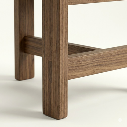 Nara Wabi-Sabi Walnut and Bouclé Dining Chair