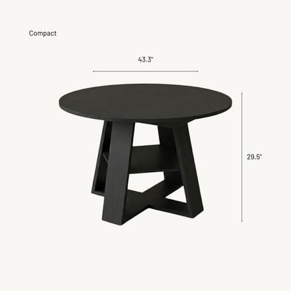 Noir Extendable Round-to-Oval Dining Table