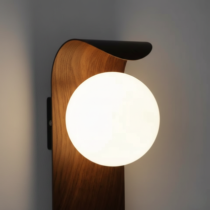 Orion Wooden Globe Wall Light