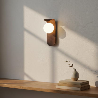 Orion Wooden Globe Wall Light
