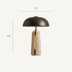 Orvieto Travertine Mushroom Table Lamp