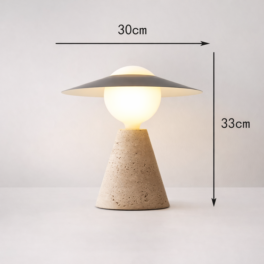 Osaka Golden Travertine Bedside Lamp