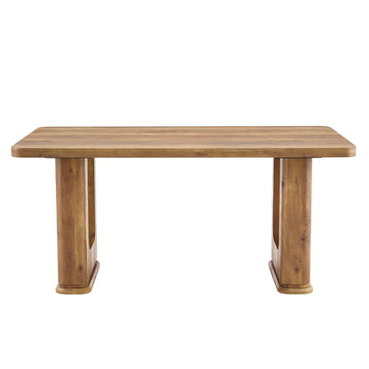 Osaka Modern Square Natural Oak Dining Table for 4