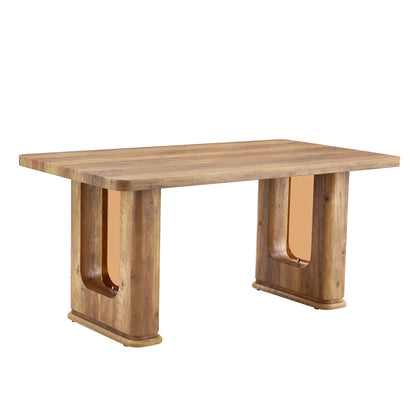 Osaka Modern Square Natural Oak Dining Table for 4
