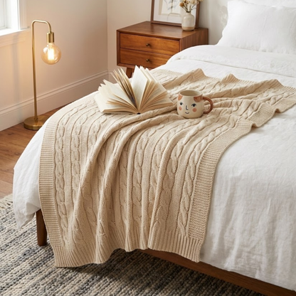 Oslo Chunky Knit Throw Blanket