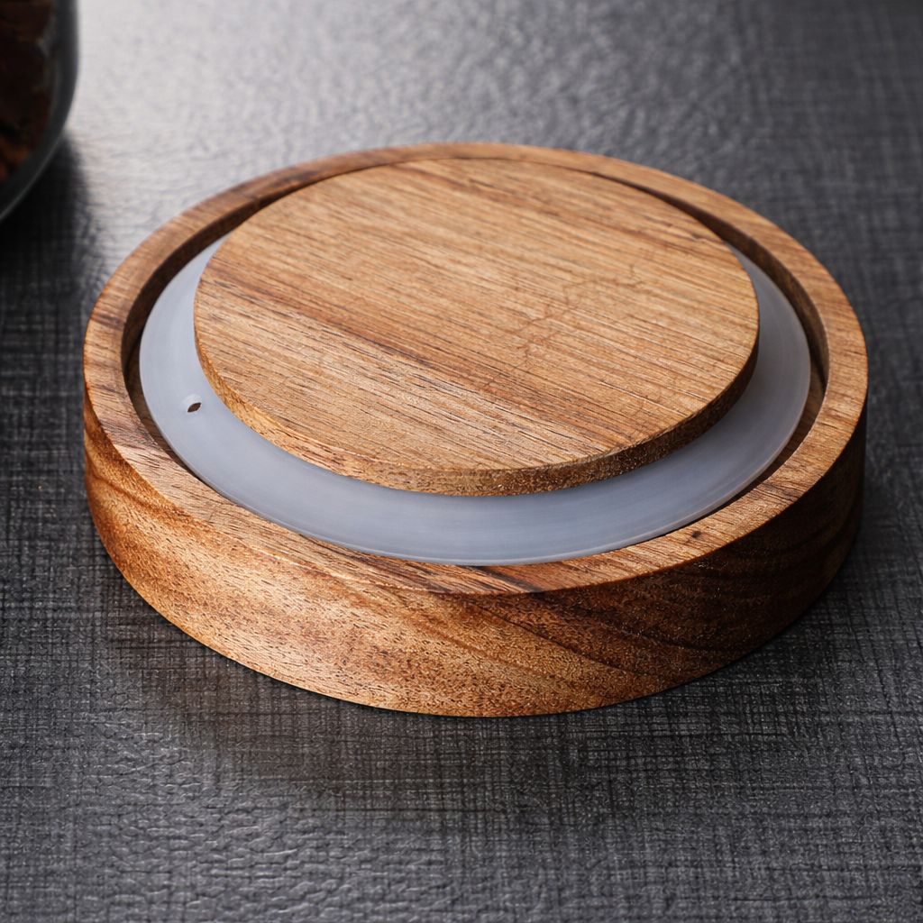 Oslo Eco-Friendly Glass Storage Jar with Wood Lid