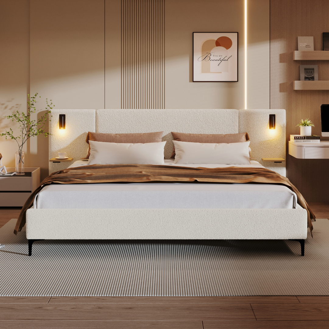 Oslo Luxury Queen Size Upholstered Bedframe