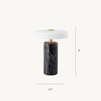Oslo Modern Mushroom Lamp in Marble and Glass