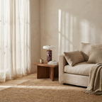 Oslo Modern Mushroom Lamp in Marble and Glass