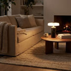 Oslo Modern Mushroom Lamp in Marble and Glass