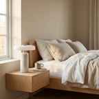 Oslo Modern Mushroom Lamp in Marble and Glass