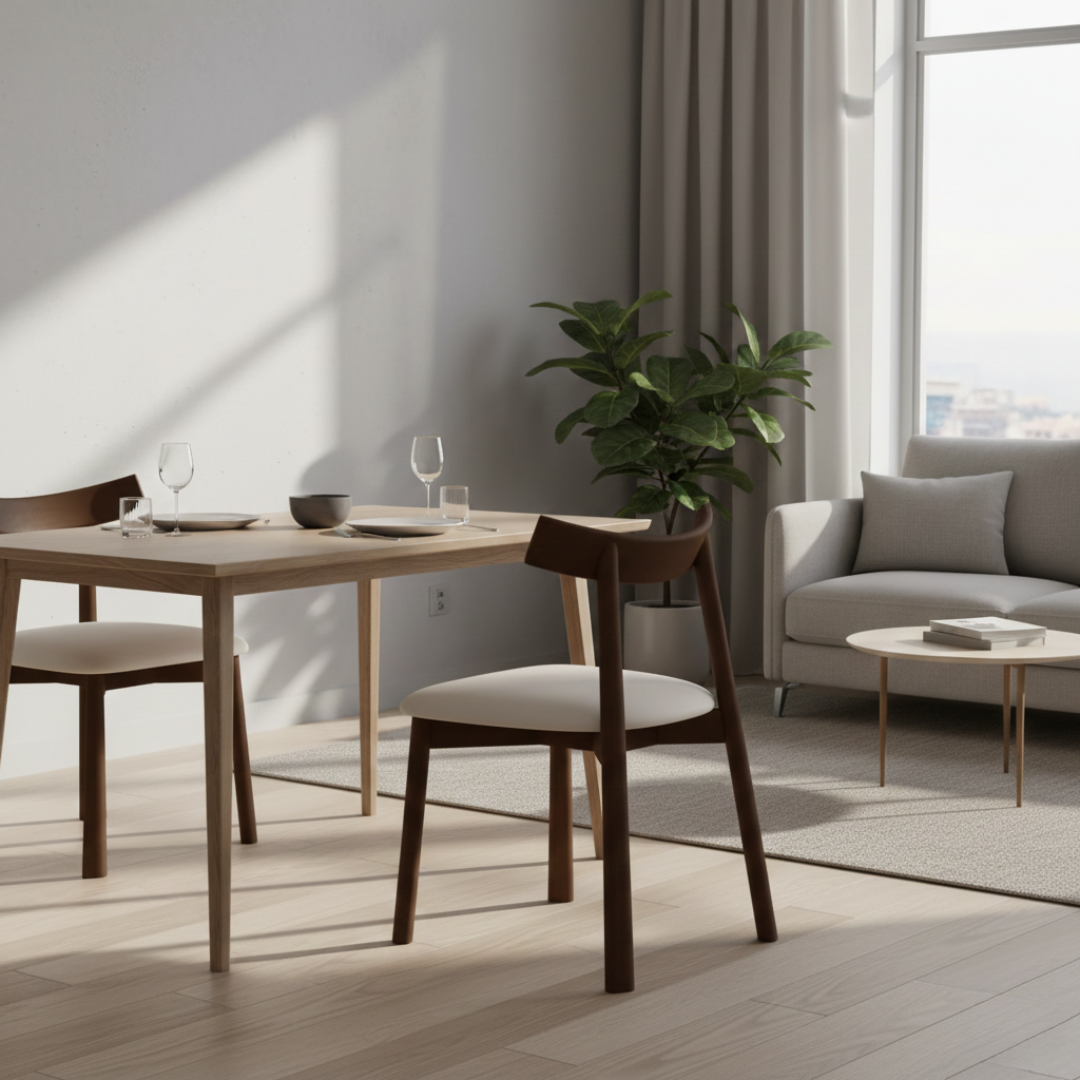Oslo Modern Solid Wood Dining Chair Set