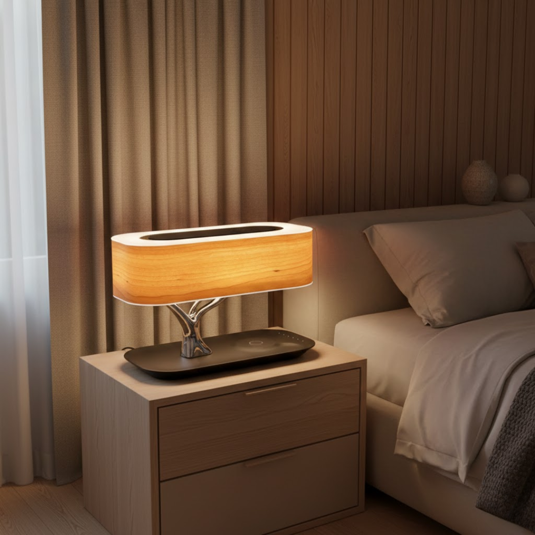 Oslo Smart Bedside Table Lamp with Wireless Charger