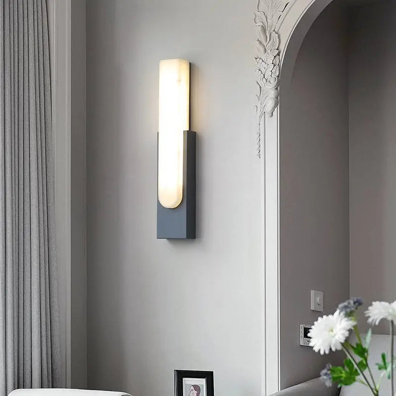 Pillar Marble Recessed Wall Lamp