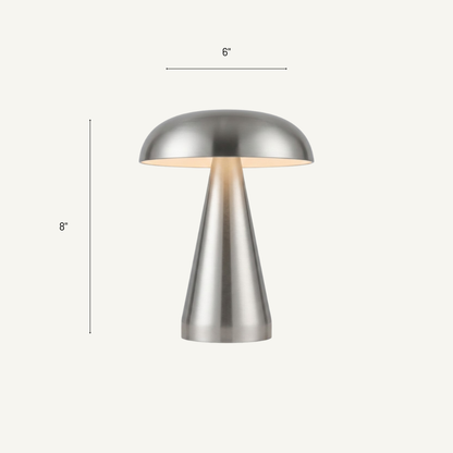 Portofino Cordless Gold Mushroom Table Lamp