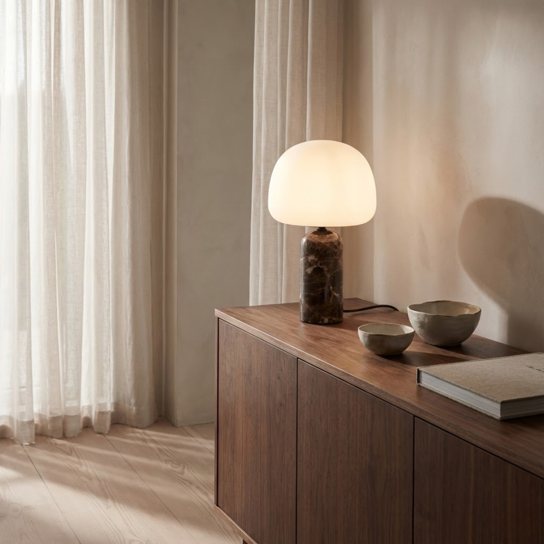 Provence All-Marble Dome Table Lamp