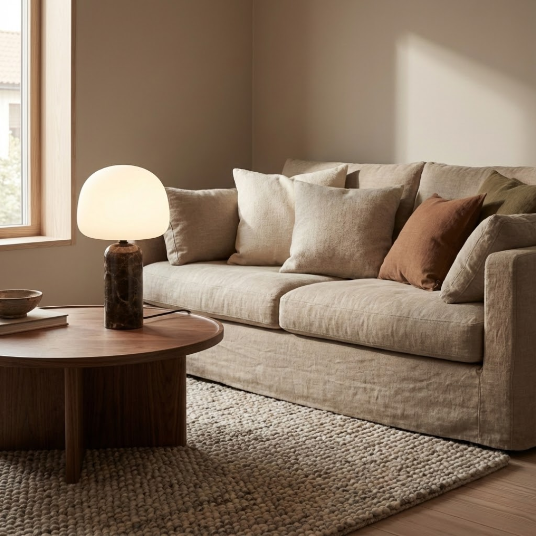 Provence All-Marble Dome Table Lamp