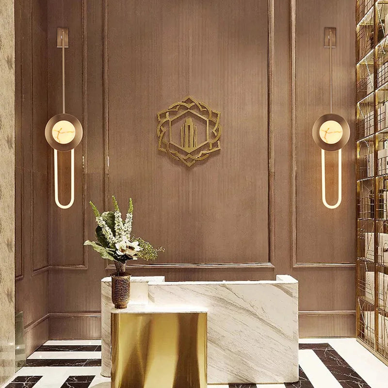 Recess Iron and Glass Wall Lamp