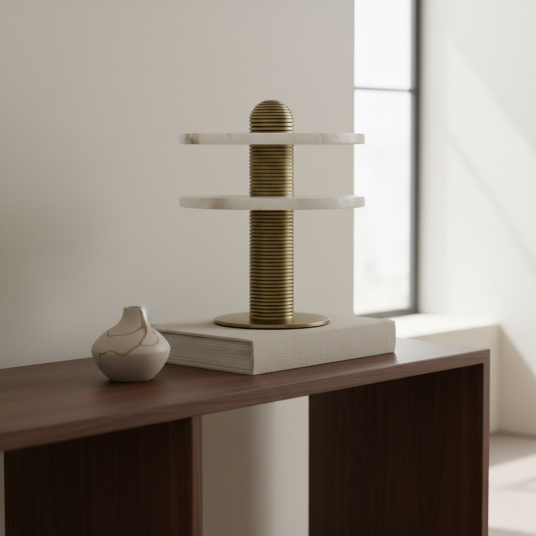 Ribe Brass & Marble Table Lamp