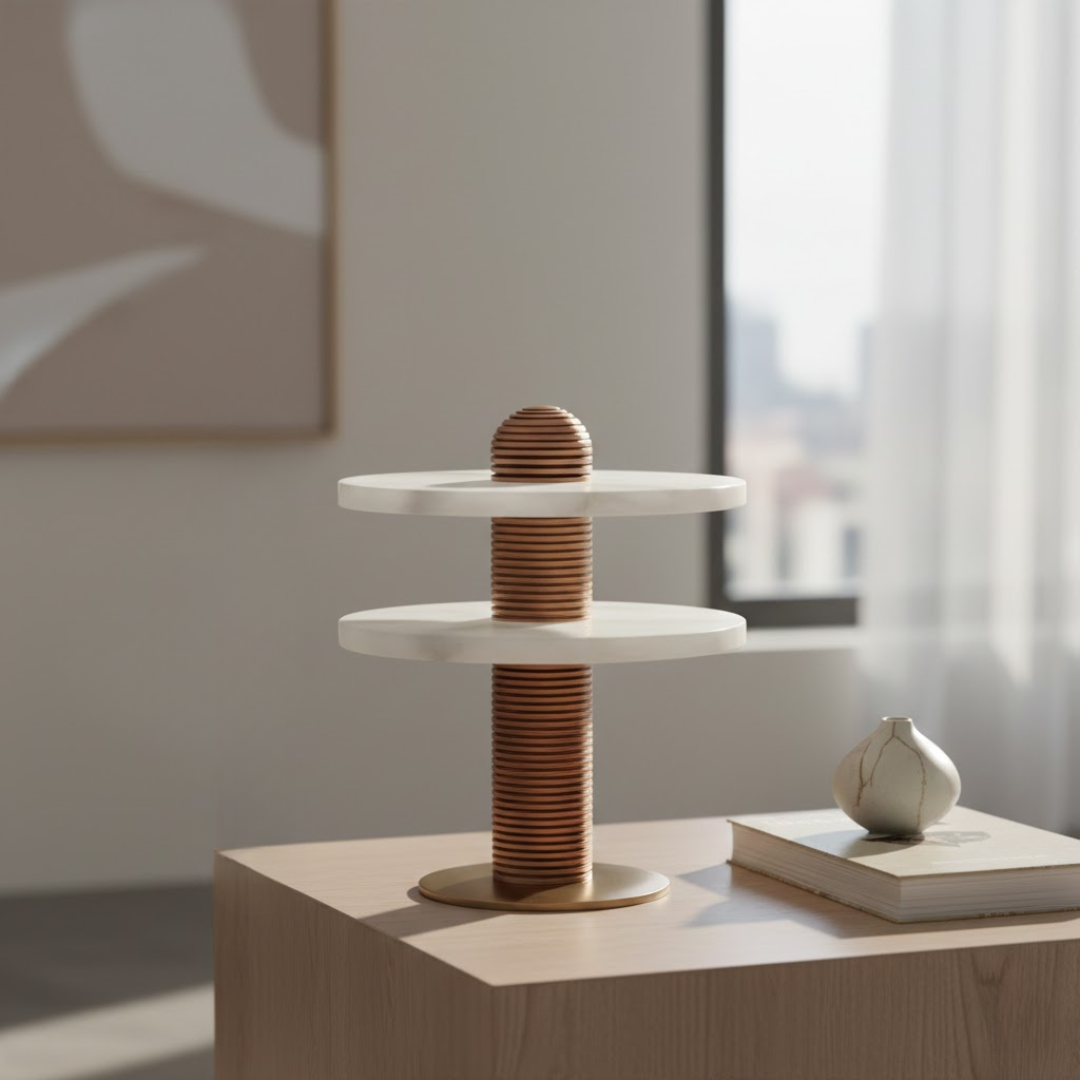 Ribe Brass & Marble Table Lamp