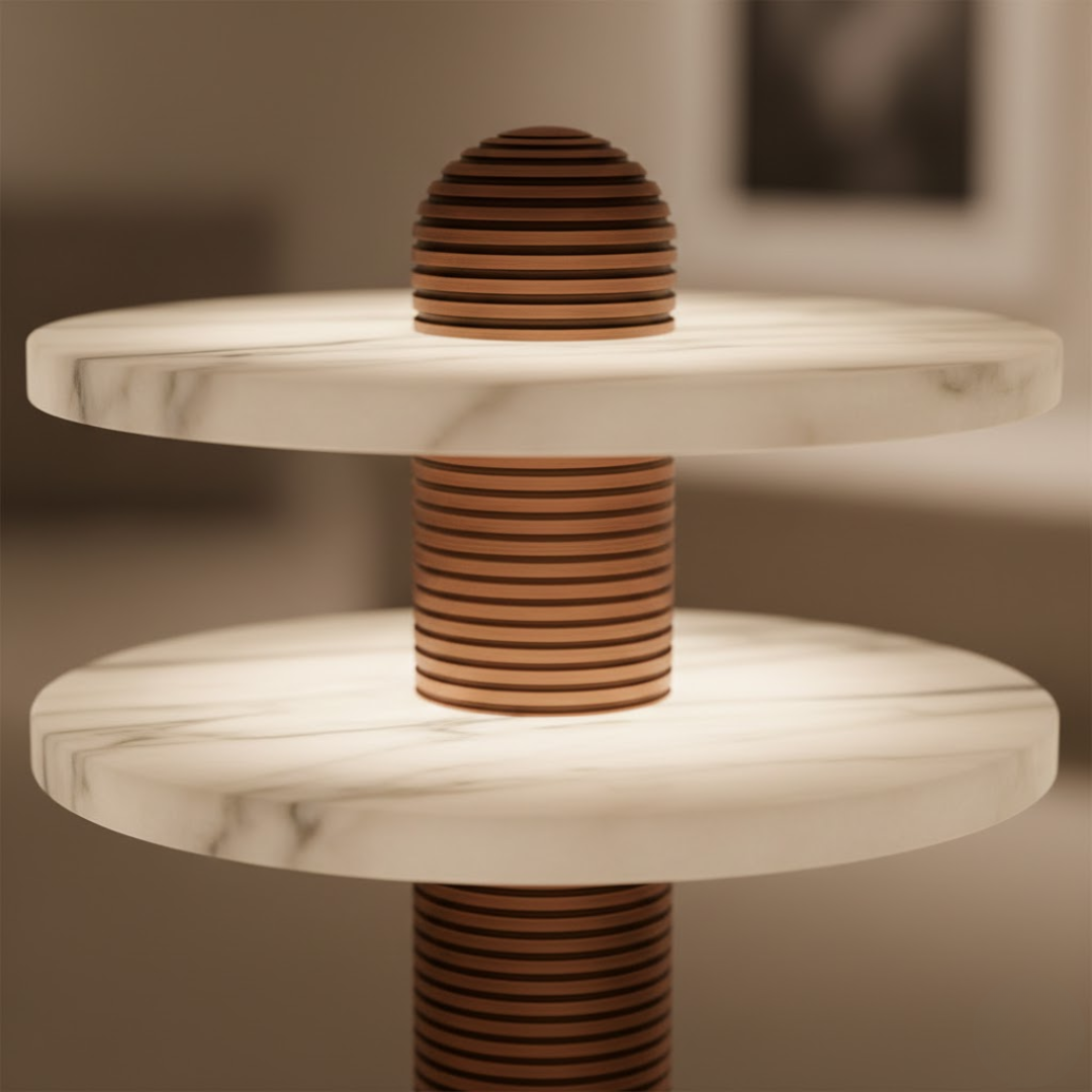 Ribe Brass & Marble Table Lamp