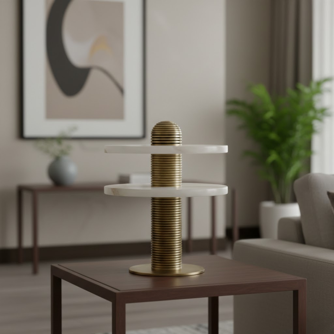 Ribe Brass & Marble Table Lamp