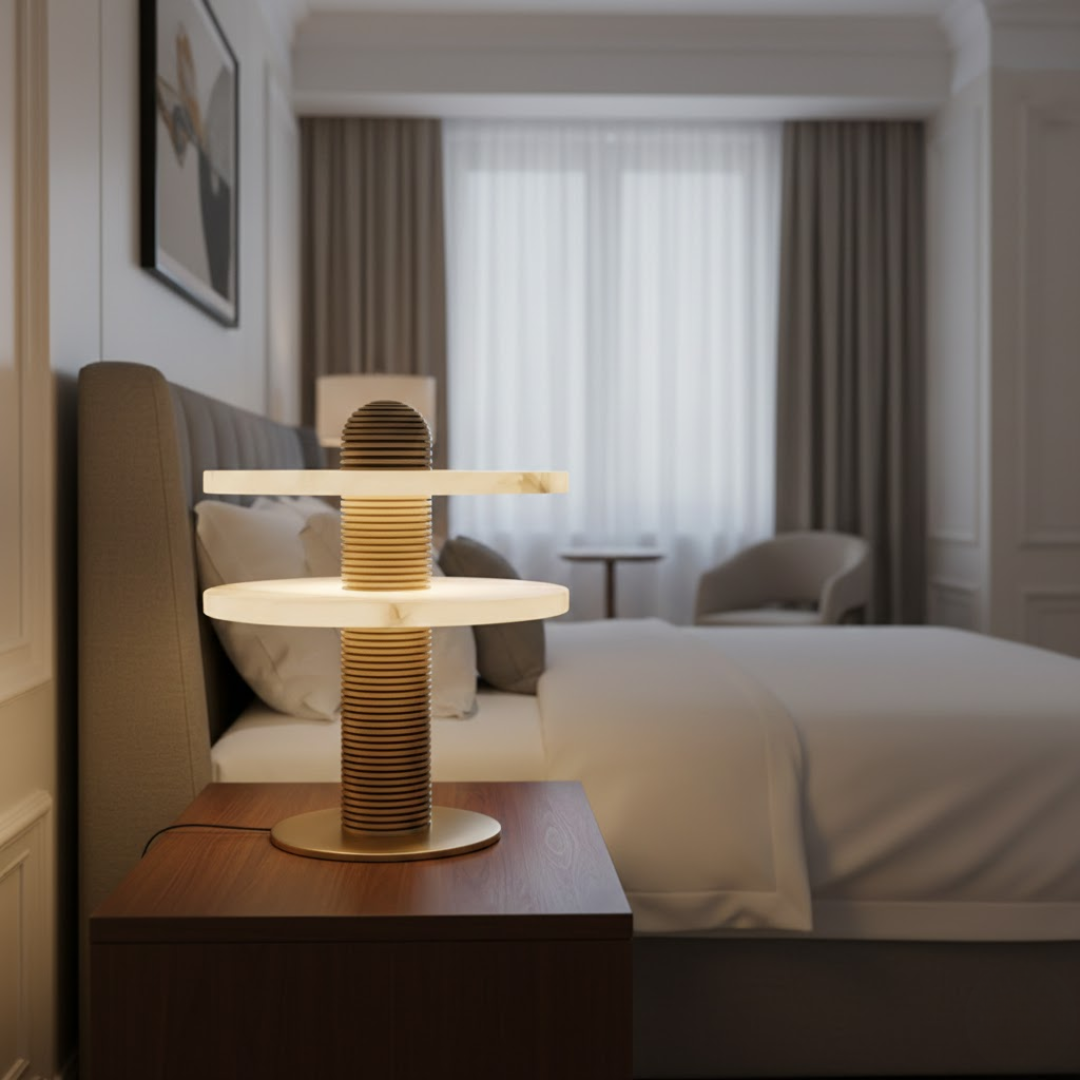 Ribe Brass & Marble Table Lamp