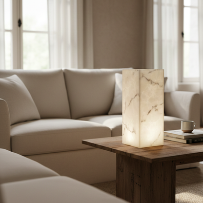 Siena Alabaster Ambient Pillar Lamp