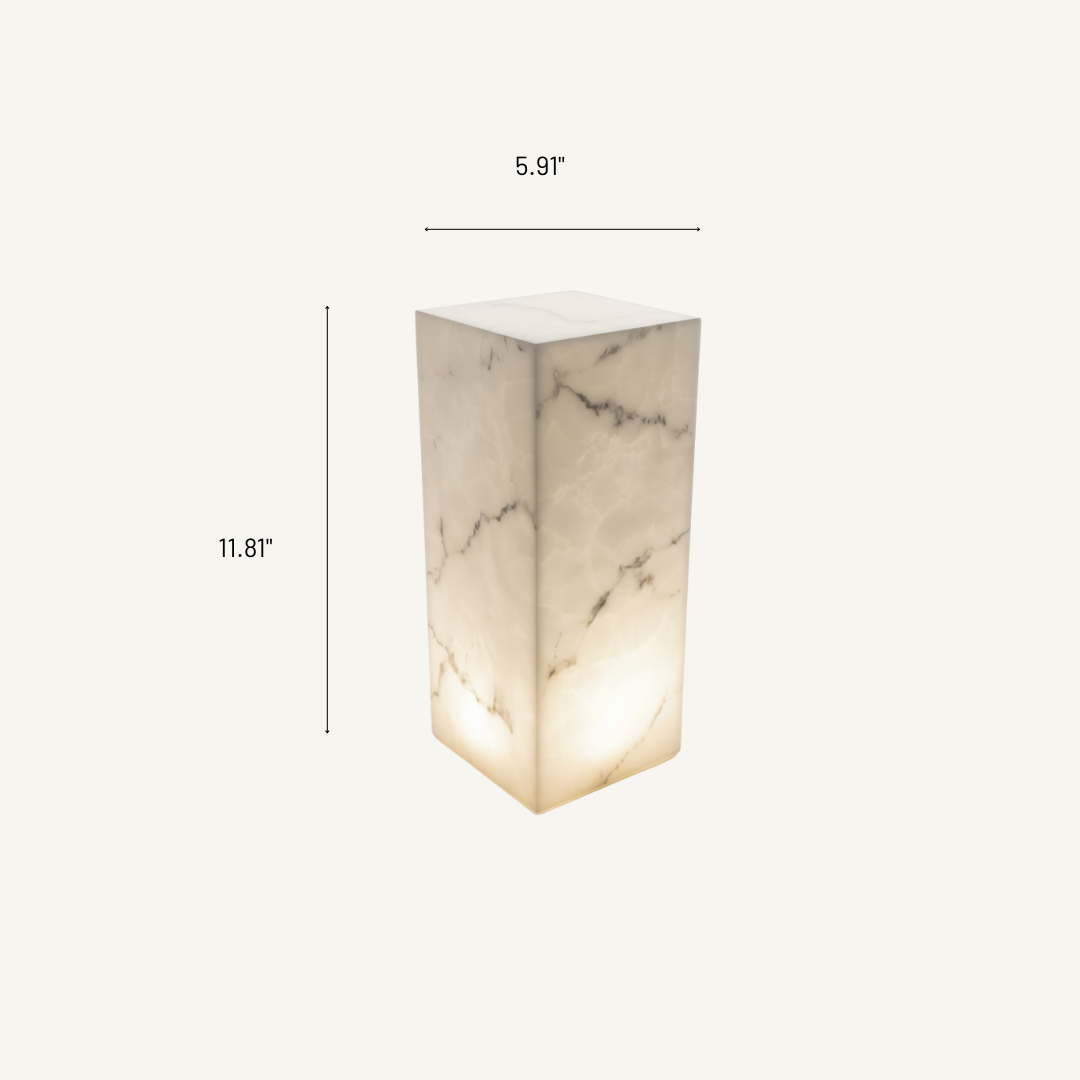 Siena Alabaster Ambient Pillar Lamp
