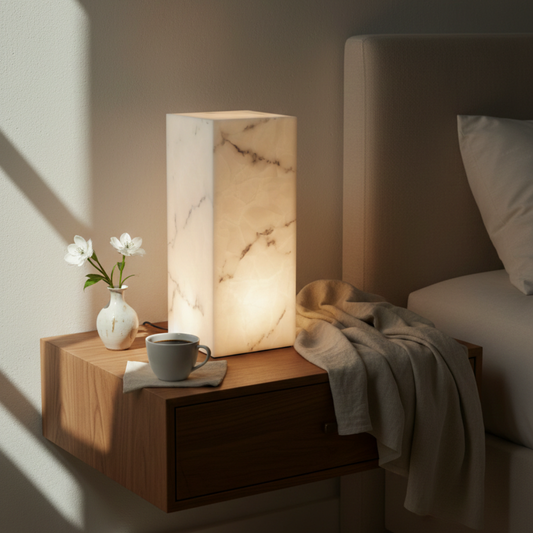 Siena Alabaster Ambient Pillar Lamp