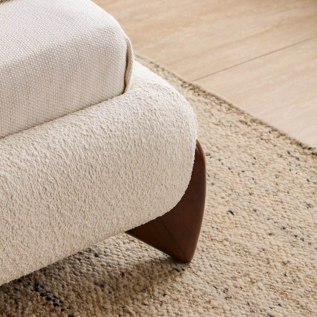 Siena Nordic Teddy Velvet Upholstered Bed with Wood Frame