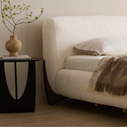Siena Nordic Teddy Velvet Upholstered Bed with Wood Frame