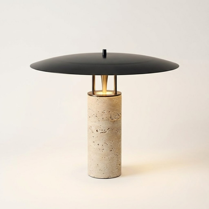 Siena Travertine Marble Mushroom Table Lamp