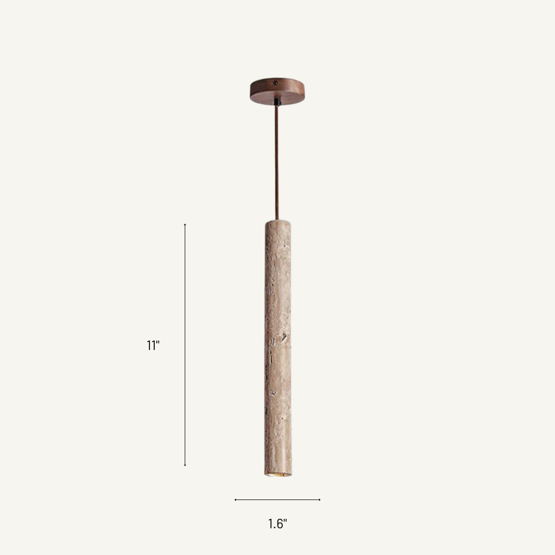Siena Travertine Pendant Light Long